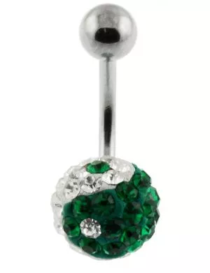 Multi Crystal stone Navel Ring FDBLY053