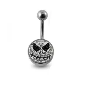 Mr.Jack Logo Crystal stone Belly Ring