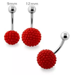 Tiny Red Pearl balls belly Banana