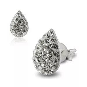 925 Sterling Silver  Crystal Tear Drop Earring