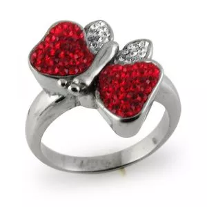 Crystal Butterfly Finger Ring