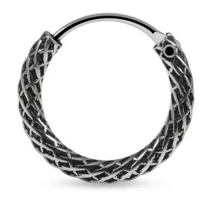 925 Sterling Silver Laser Cut Hoop Earring