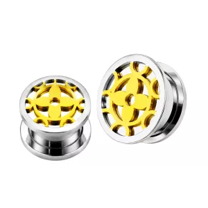 Flower Plate Screw Fit Ear gauges