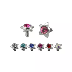 Star Jeweled Dermal Anchor Tops | Dermal Anchors