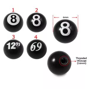 Number Logos Painted With Black UV Ball