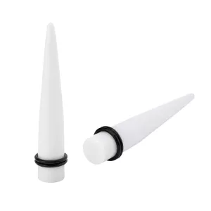 Milk White Pearl Stright Ear Expander