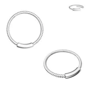 925 Sterling Silver Twisted Design Nose Hoop Ring