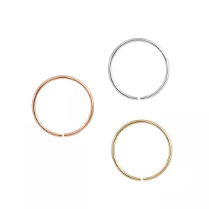 925 Sterling Silver Seamless Continuous Hoop Nose Ring