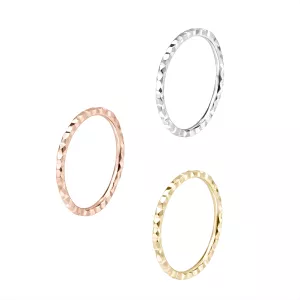 925 Sterling Silver Radiant Reflections Laser-Cut Nose Hoop Ring