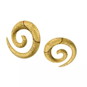 Organic Tamarind Wood Spiral Ear Expander Gauges