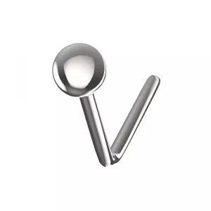 316L Surgical Steel Ball Top L-Bend Nose Stud