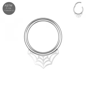 G23 grade Titanium Spider Web Hinged Segment Clicker Ring