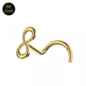 9K Gold Infinity Nostril Screw Stud Wholesale Piercing