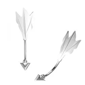 925 Sterling Silver Bent Arrow Shaped Eyebrow Ring Piercing