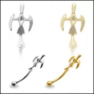 Devil Gothic Shield Eyebrow Ring