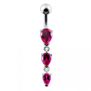 Navel Jeweled Teardrop Belly Ring