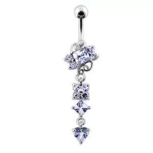 Moving Jeweled Fancy Belly Button Ring