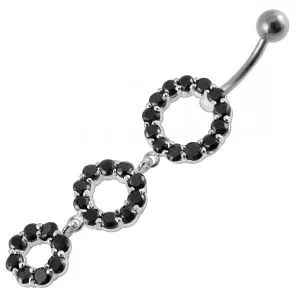 Triple Ring Dangling Belly Ring