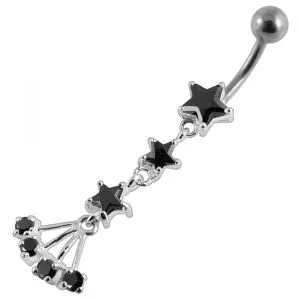 Star Fancy Flower Dangling Belly Ring