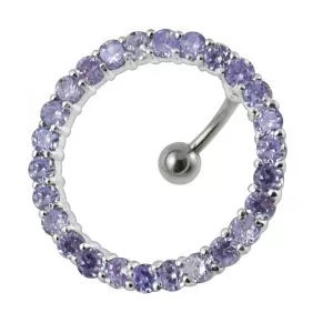 Circular Jeweled Navel Belly bar