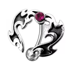 Fancy Jewelled Non-Dangling Reverse Belly Bar