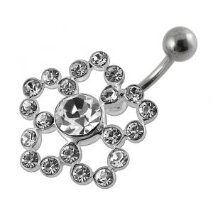 Flower Shaped Non-Moving Belly Ring