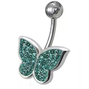 Butterfly Jeweled Belly bar