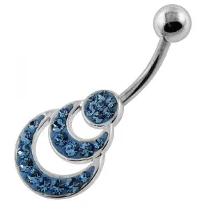 Multi Jeweled waves Navel Belly Piercing