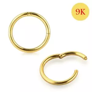 9K Gold Classic Hinged Segment Clicker Ring