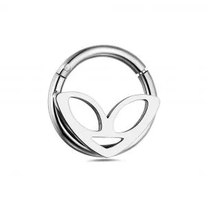 Alien Face Hinged Segment Ring