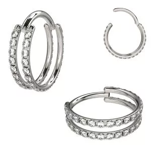 316L Surgical Steel Double Line Hinged Clicker