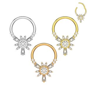 316L Surgical Steel CZ Hinged Clicker