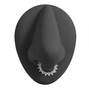 Single Line Pronged CZs Septum Clicker