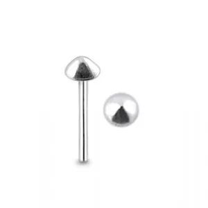 925 Sterling Silver Nose Pin Straight End Body Piercing Jewelry