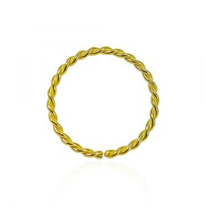 925 Sterling Silver Twisted Seamless Continuos Hoop Nose Ring