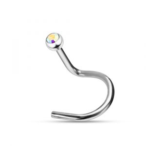 316L SS Bent Nose Pin with 3mm Jewel Ball