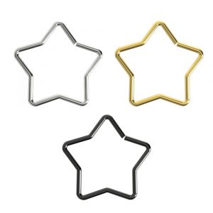 Star Cartilage Single Closure Ring Daith Piercing