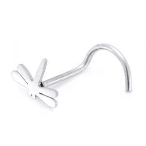 20G Surgical Steel Castine Tiny Logos Nose Screw Stud