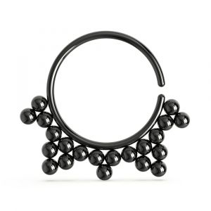 Tribal Dots Bendable Hoop Rings for Nose Septum, Daith and Ear Cartilage