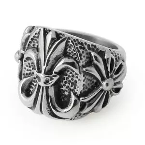Stainless Steel Fleur de lis Finger Ring