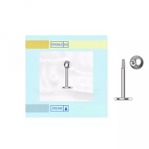 Sterilized 316L Surgical Steel Externally Threaded Labret Stud  with Ball