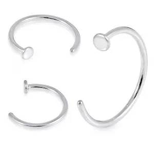 Steel Open Nose Hoop Ring