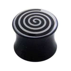 Double Flared Spiral Logo Ear Plug