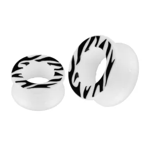 UV Zebra Screw Fit Flesh Tunnel