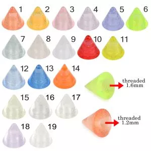 UV Fancy Cones For Lip Eyebrow Piercing