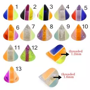 UV Fancy Colorful Vertical Strip Cone Accessories