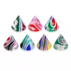 UV Fancy Colorful Glossy Marble Cone Accessories