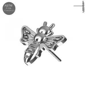 Wholesale G23 Titanium Threadless Pin -Honey Bee Design - Plain color
