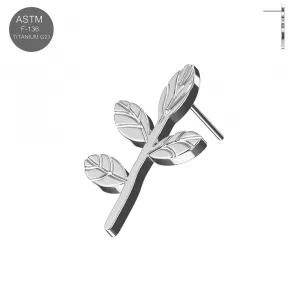 Implant Grade Titanium leaf design Threadless Pin Top