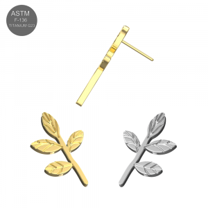 Implant Grade Titanium leaf design Threadless Pin Top